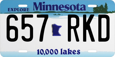 MN license plate 657RKD