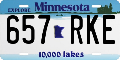 MN license plate 657RKE