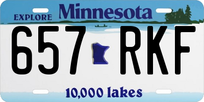MN license plate 657RKF