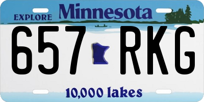 MN license plate 657RKG