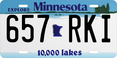 MN license plate 657RKI