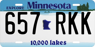 MN license plate 657RKK