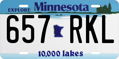 MN license plate 657RKL