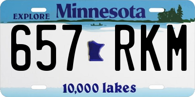 MN license plate 657RKM
