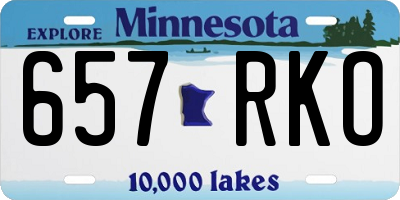 MN license plate 657RKO