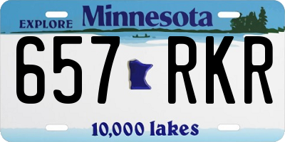 MN license plate 657RKR