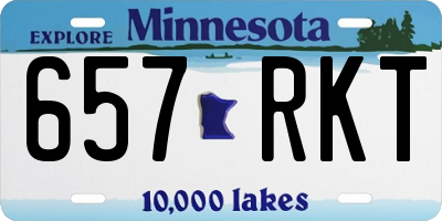 MN license plate 657RKT