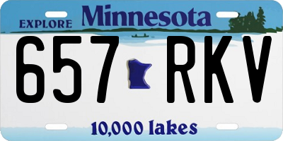 MN license plate 657RKV