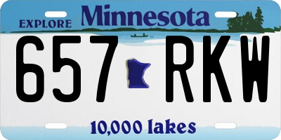 MN license plate 657RKW
