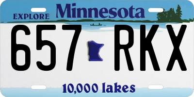 MN license plate 657RKX