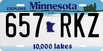 MN license plate 657RKZ