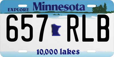 MN license plate 657RLB