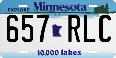 MN license plate 657RLC