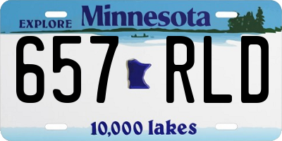 MN license plate 657RLD