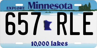 MN license plate 657RLE