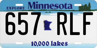 MN license plate 657RLF