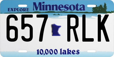 MN license plate 657RLK