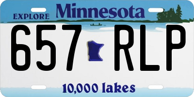 MN license plate 657RLP