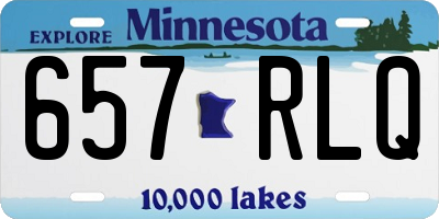 MN license plate 657RLQ
