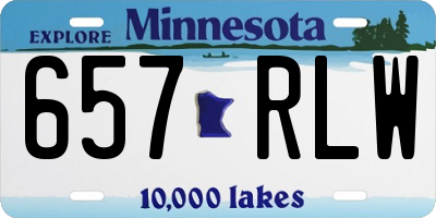 MN license plate 657RLW