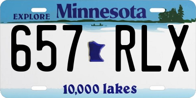 MN license plate 657RLX