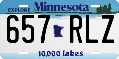 MN license plate 657RLZ