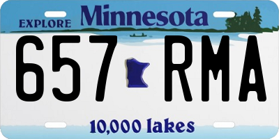 MN license plate 657RMA