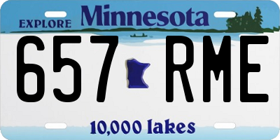 MN license plate 657RME