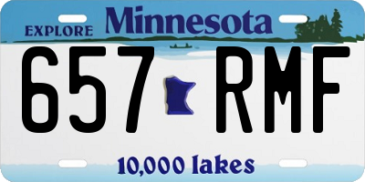 MN license plate 657RMF