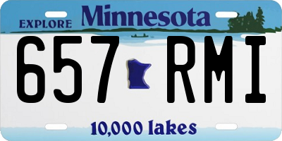 MN license plate 657RMI