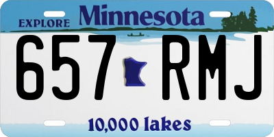 MN license plate 657RMJ