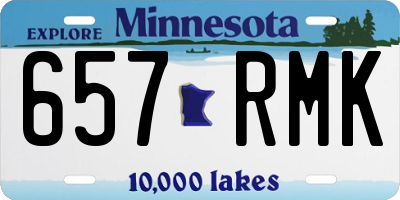 MN license plate 657RMK