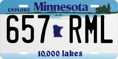 MN license plate 657RML