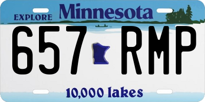 MN license plate 657RMP