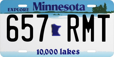 MN license plate 657RMT