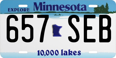 MN license plate 657SEB