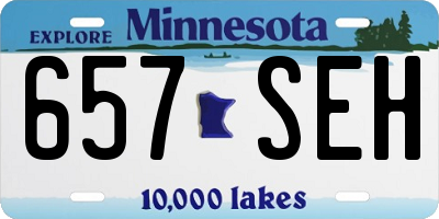 MN license plate 657SEH