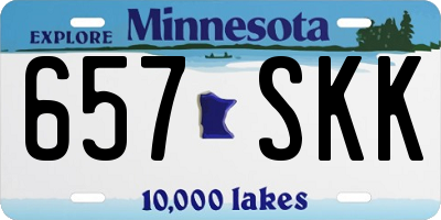 MN license plate 657SKK