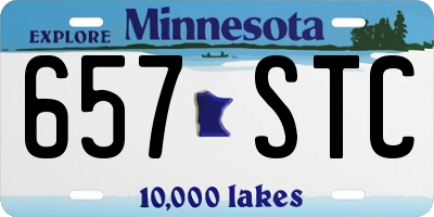 MN license plate 657STC