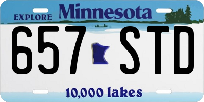 MN license plate 657STD