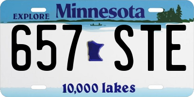 MN license plate 657STE
