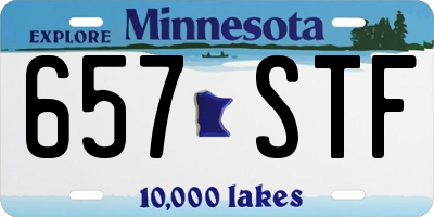 MN license plate 657STF
