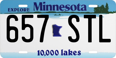 MN license plate 657STL