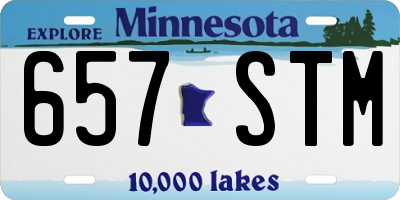 MN license plate 657STM