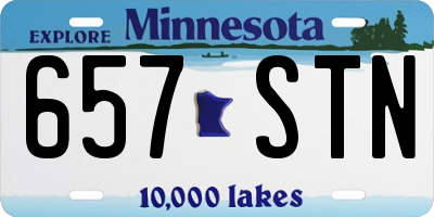 MN license plate 657STN