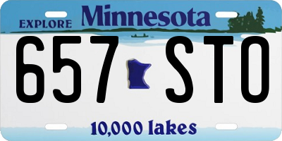 MN license plate 657STO