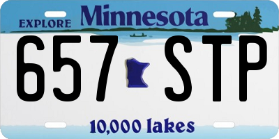 MN license plate 657STP
