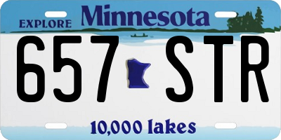 MN license plate 657STR