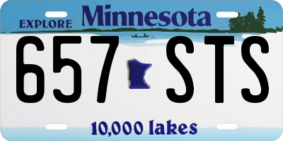 MN license plate 657STS