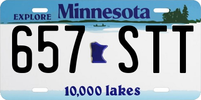 MN license plate 657STT